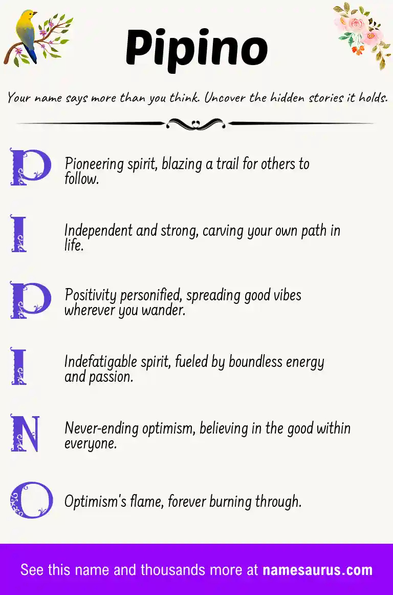 Acrostic poem about Pipino.