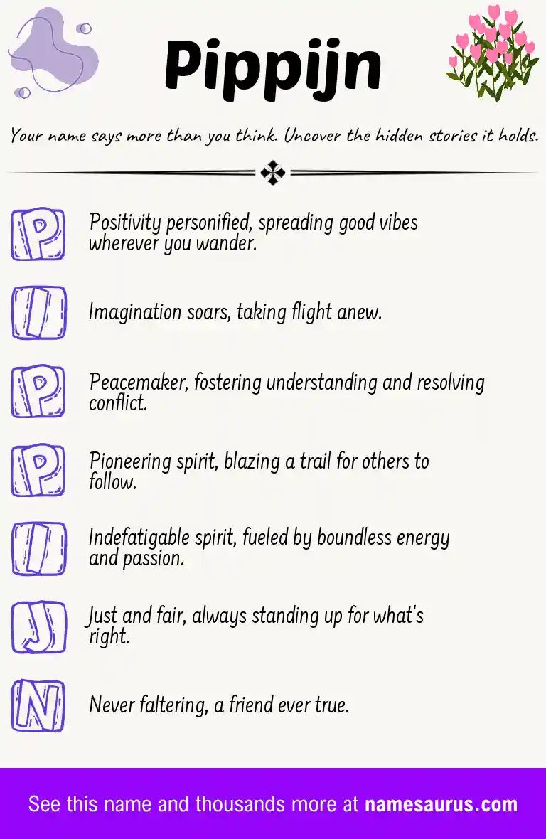 Acrostic poem about Pippijn.