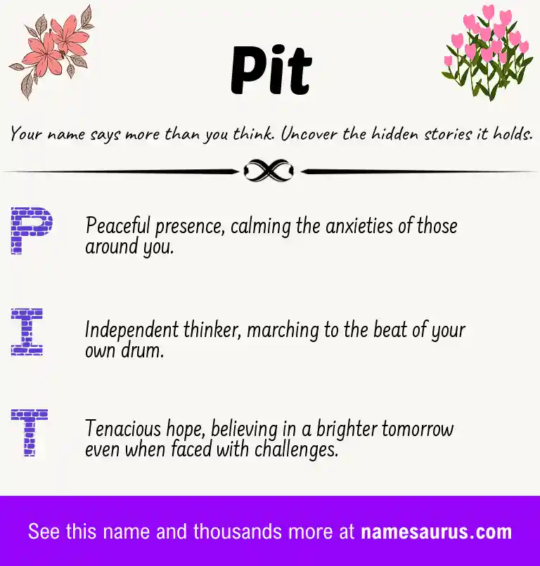 Acrostic poem about Pit.