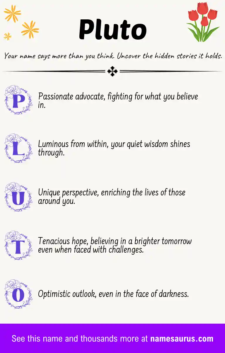 Acrostic poem about Pluto.