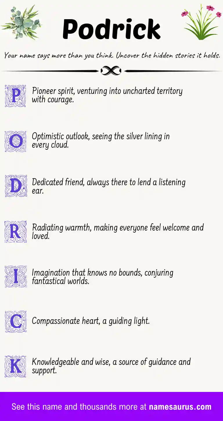Acrostic poem about Podrick.