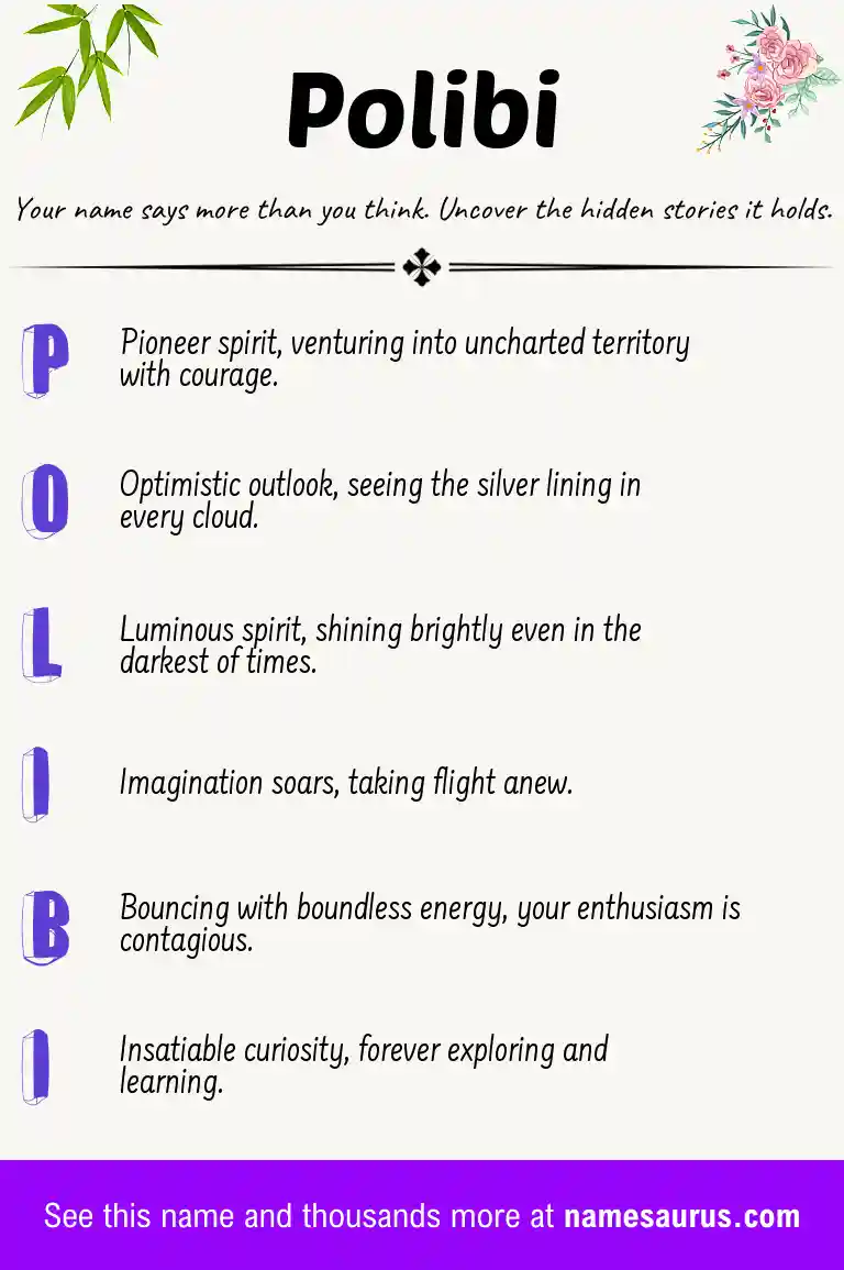Acrostic poem about Polibi.