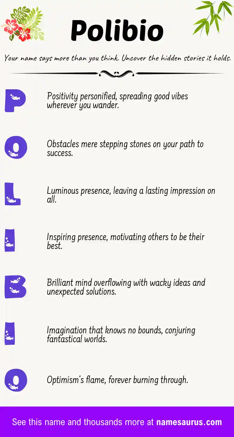 Acrostic poem about Polibio.