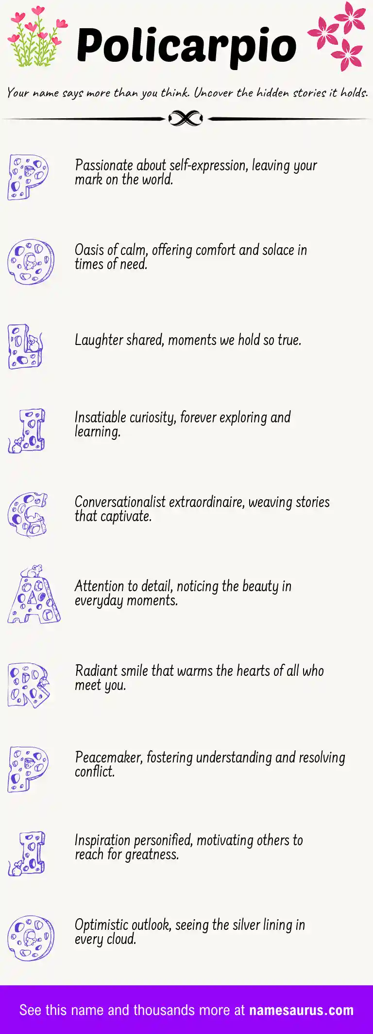 Acrostic poem about Policarpio.