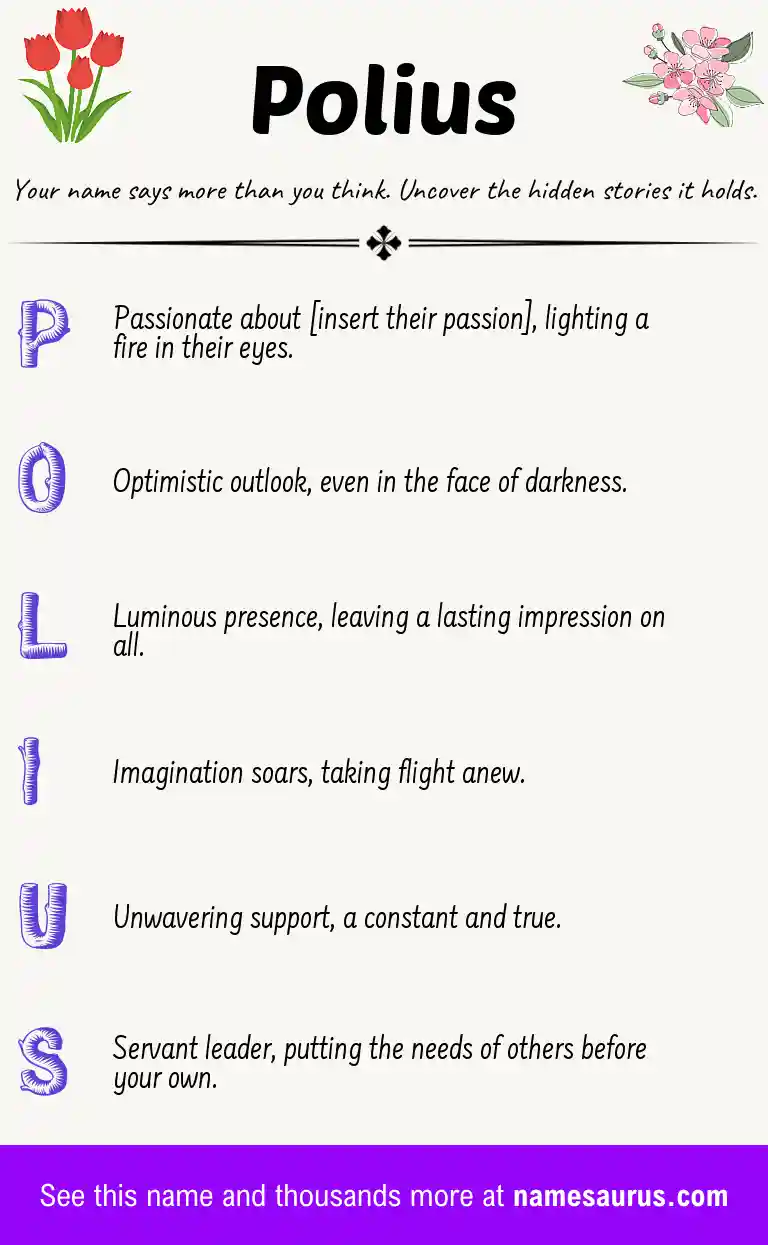 Acrostic poem about Polius.