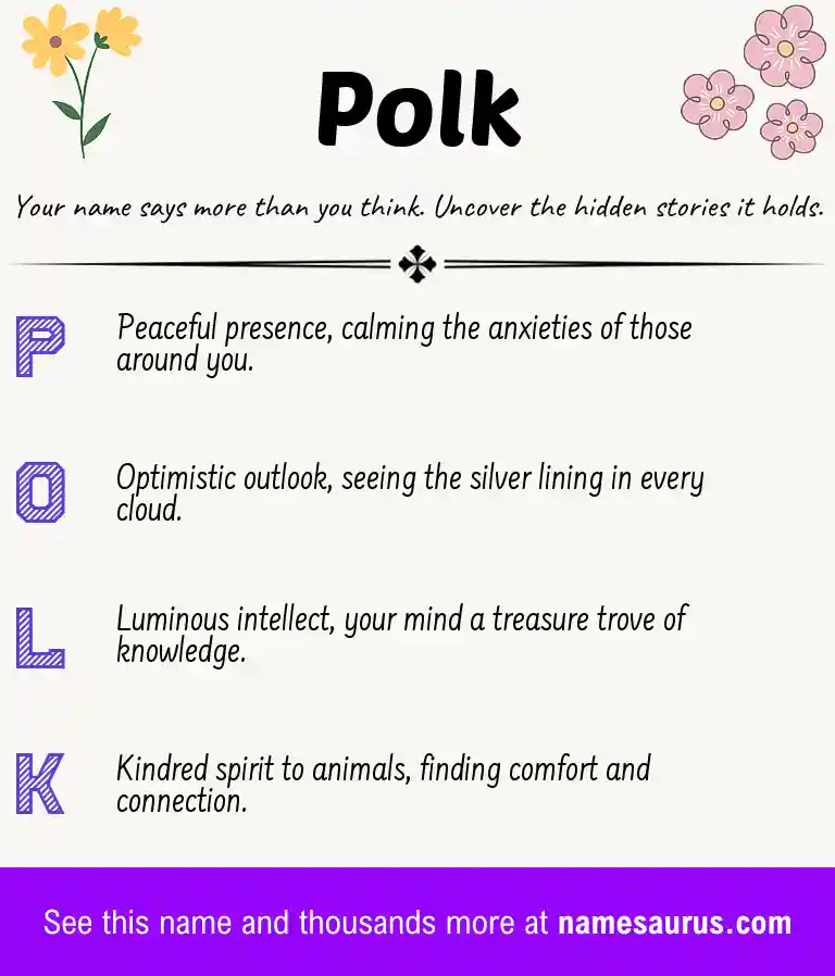 Acrostic poem about Polk.