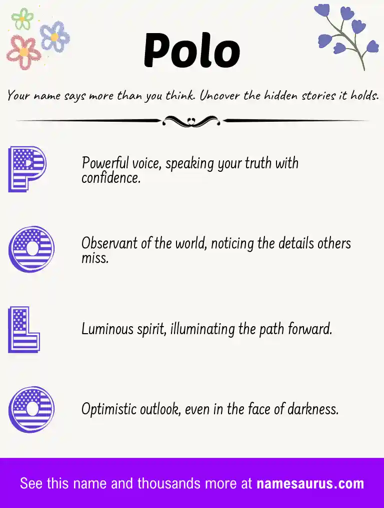 Acrostic poem about Polo.