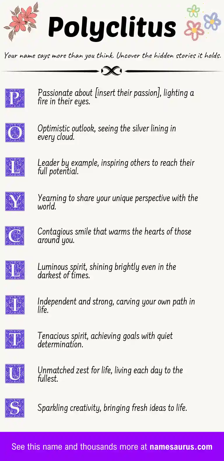 Acrostic poem about Polyclitus.