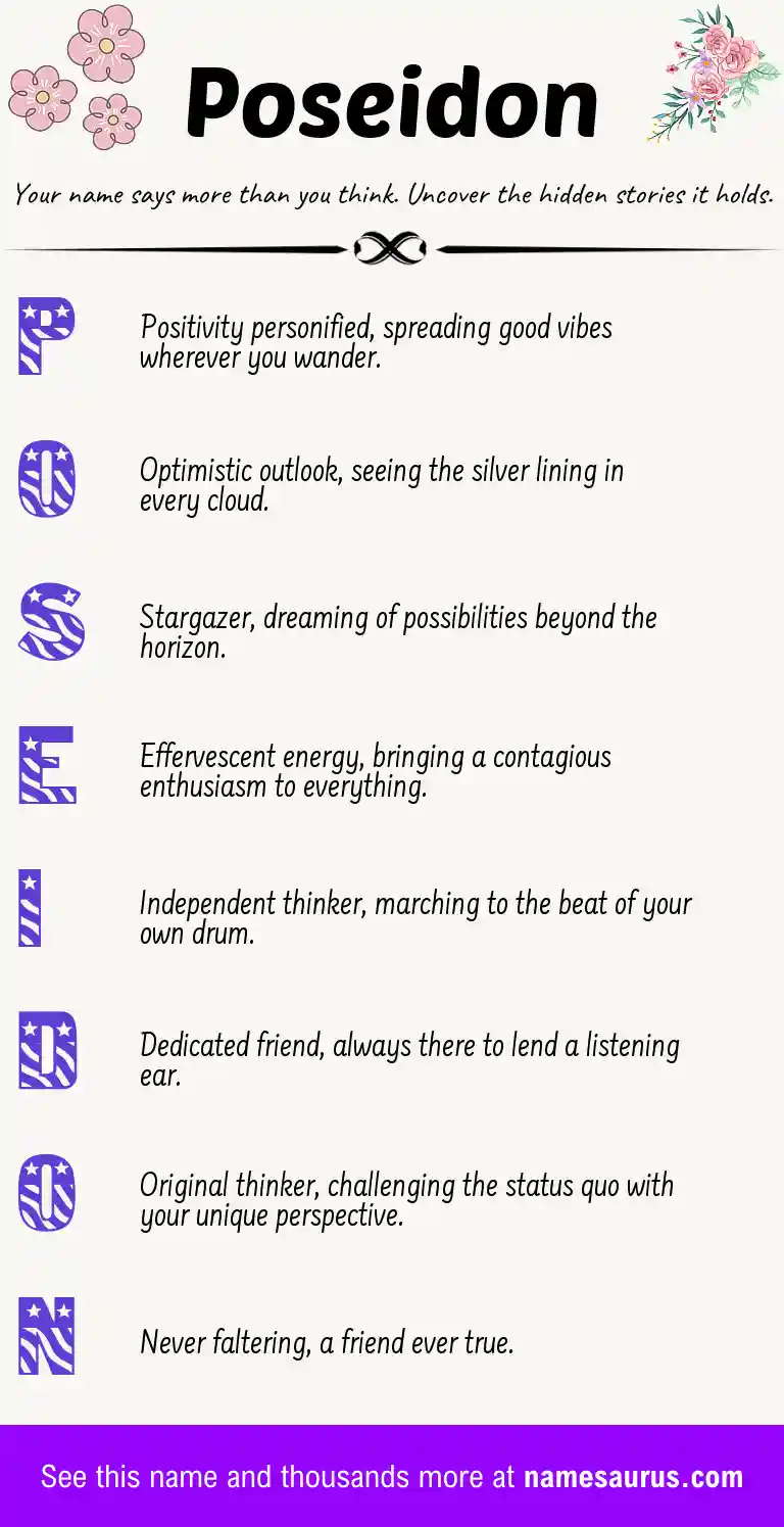 Acrostic poem about Poseidon.