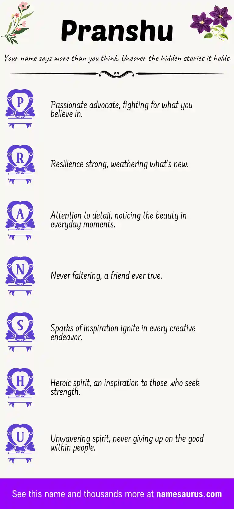 Acrostic poem about Pranshu.