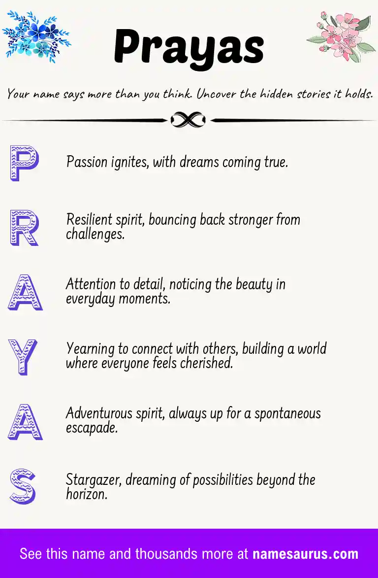 Acrostic poem about Prayas.