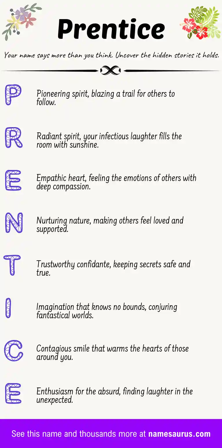 Acrostic poem about Prentice.