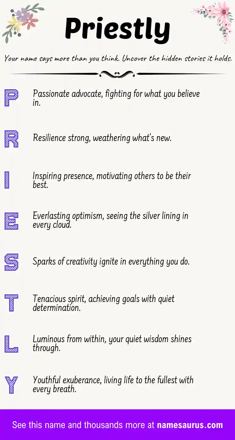 Acrostic poem about Priestly.