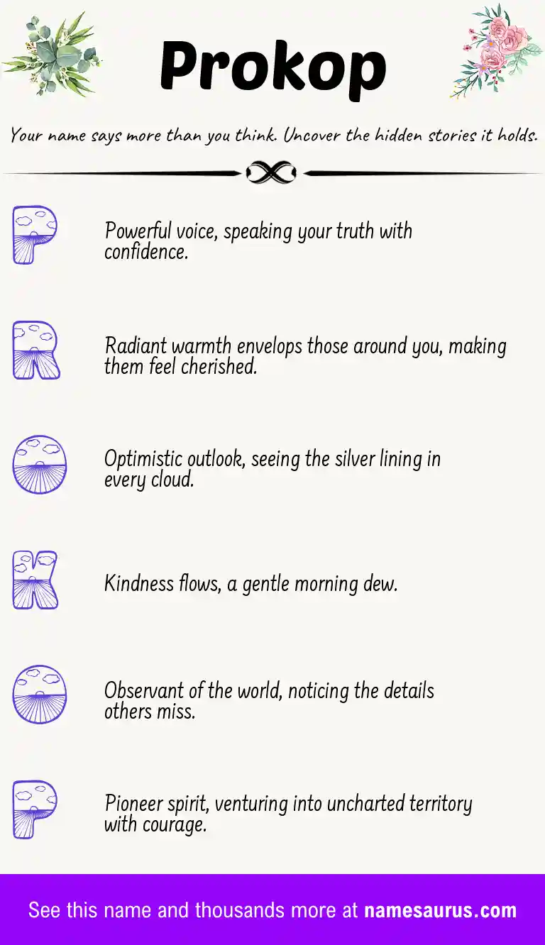 Acrostic poem about Prokop.