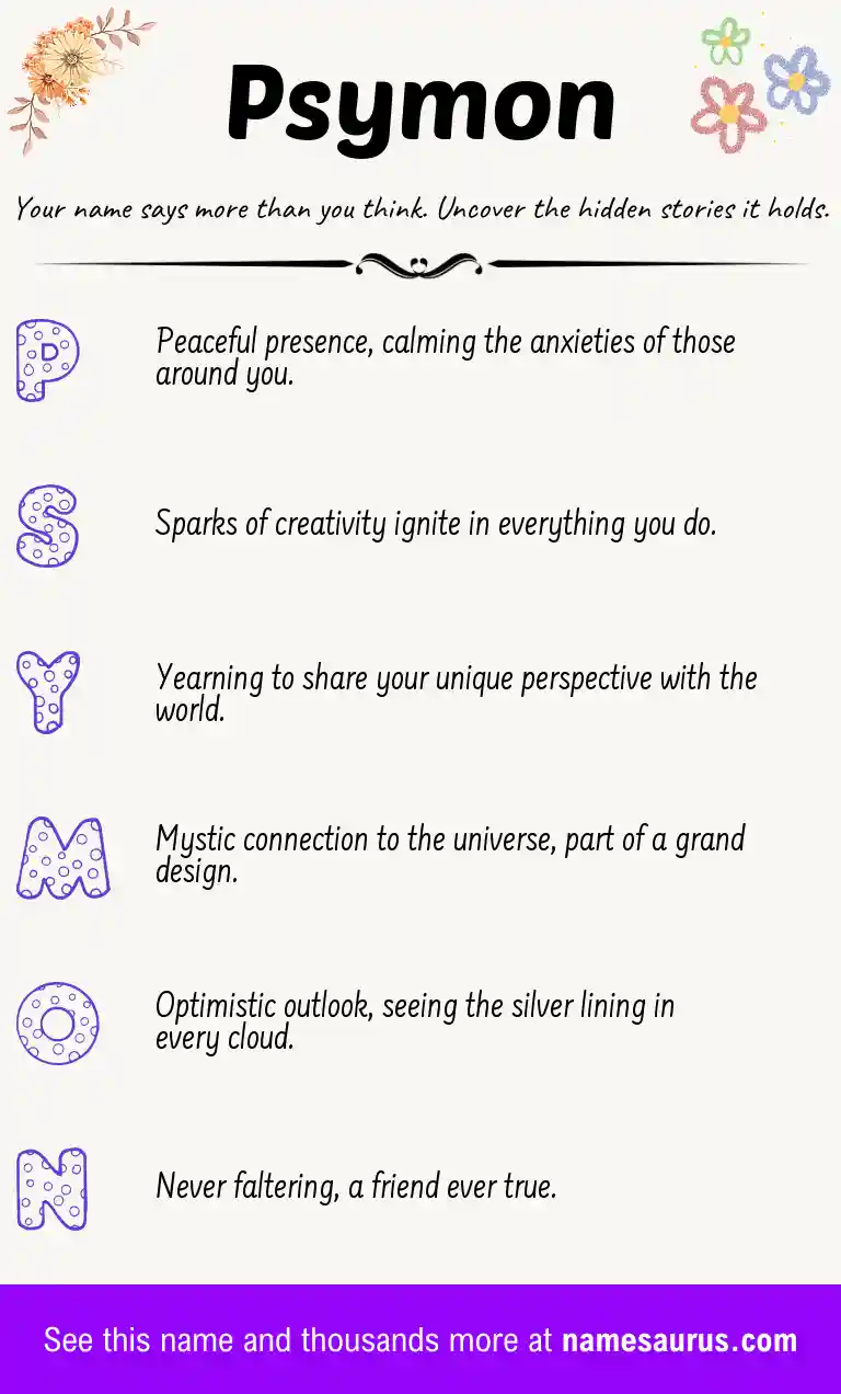 Acrostic poem about Psymon.