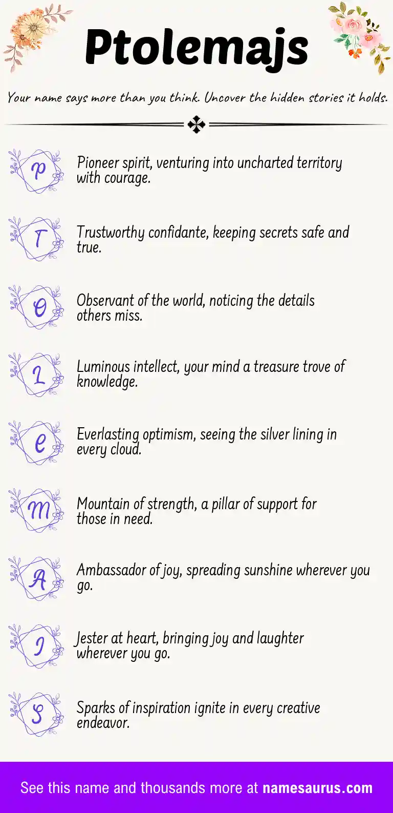 Acrostic poem about Ptolemajs.