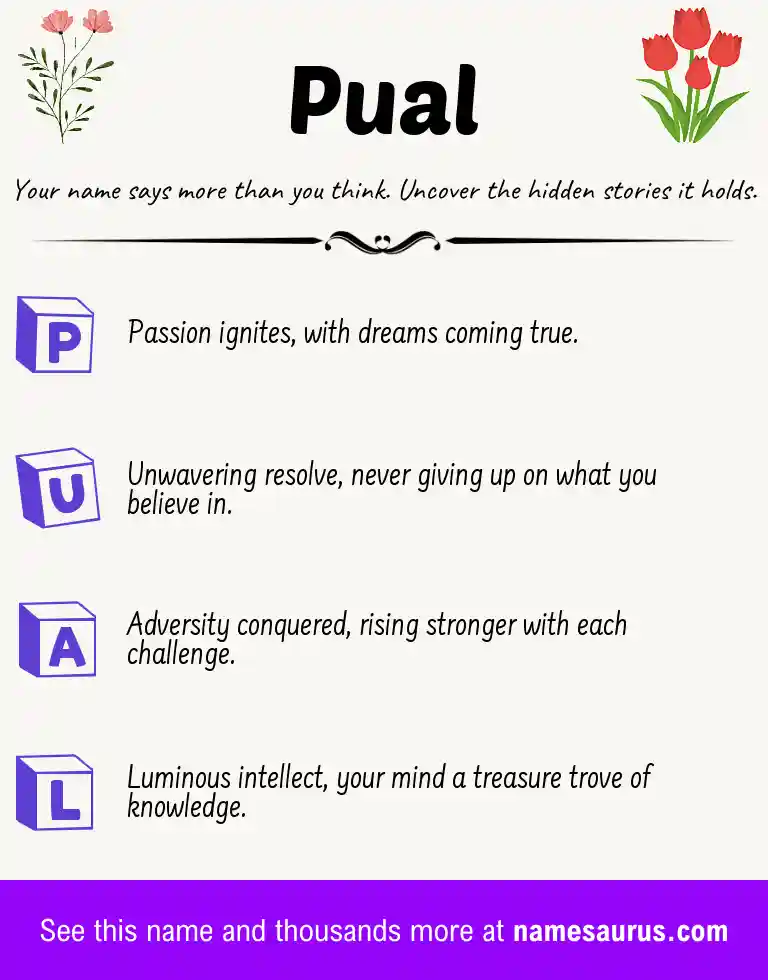 Acrostic poem about Pual.
