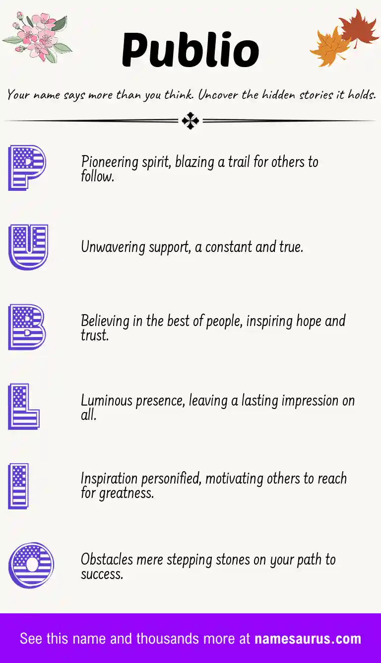 Acrostic poem about Publio.