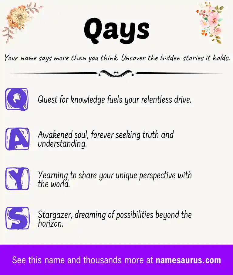 Acrostic poem about Qays.