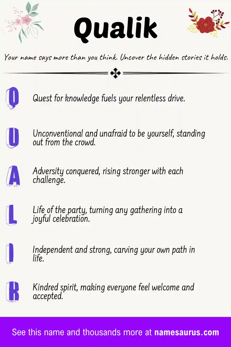 Acrostic poem about Qualik.