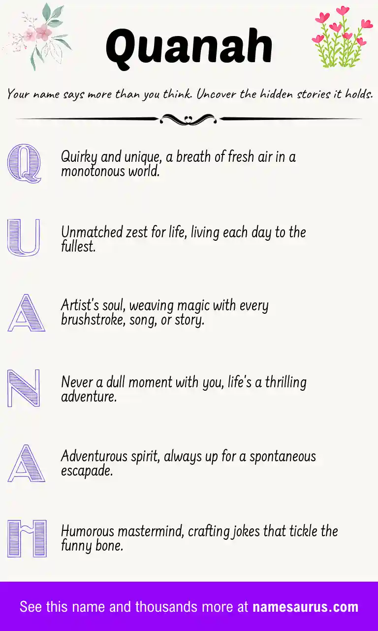 Acrostic poem about Quanah.