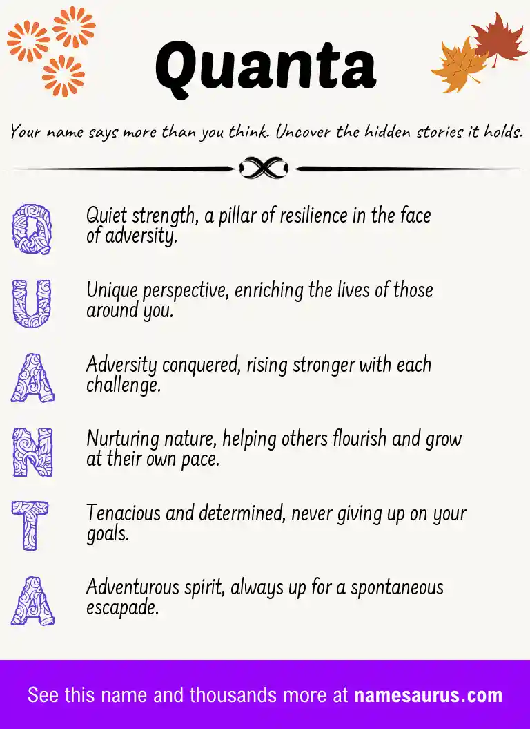 Acrostic poem about Quanta.