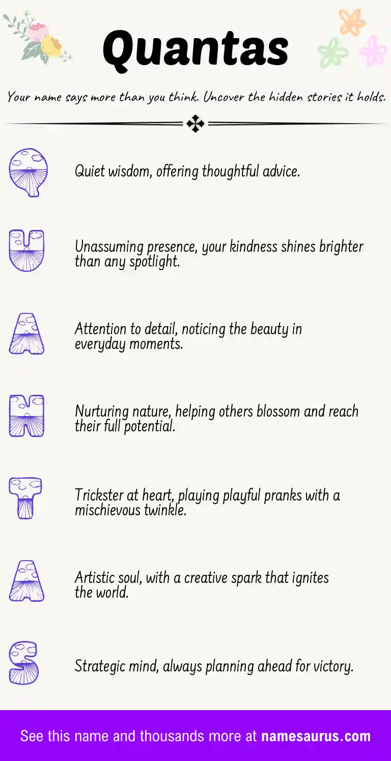 Acrostic poem about Quantas.