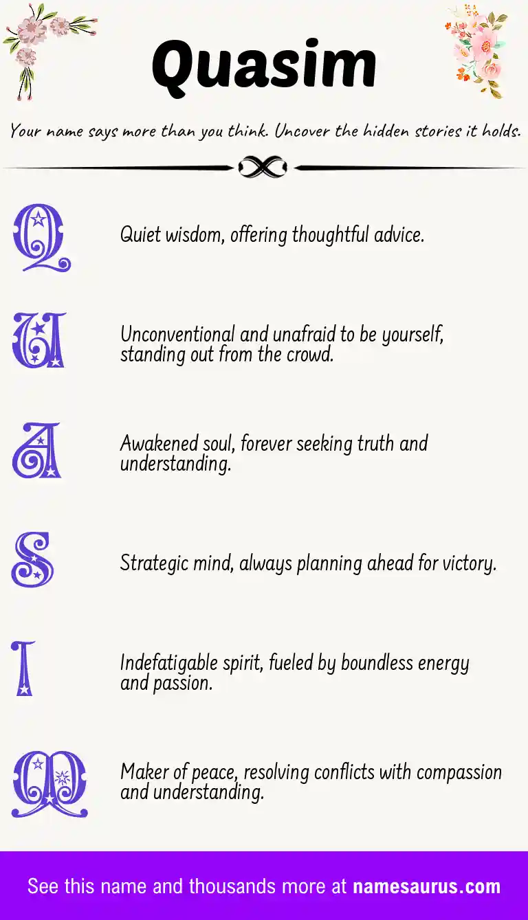 Acrostic poem about Quasim.