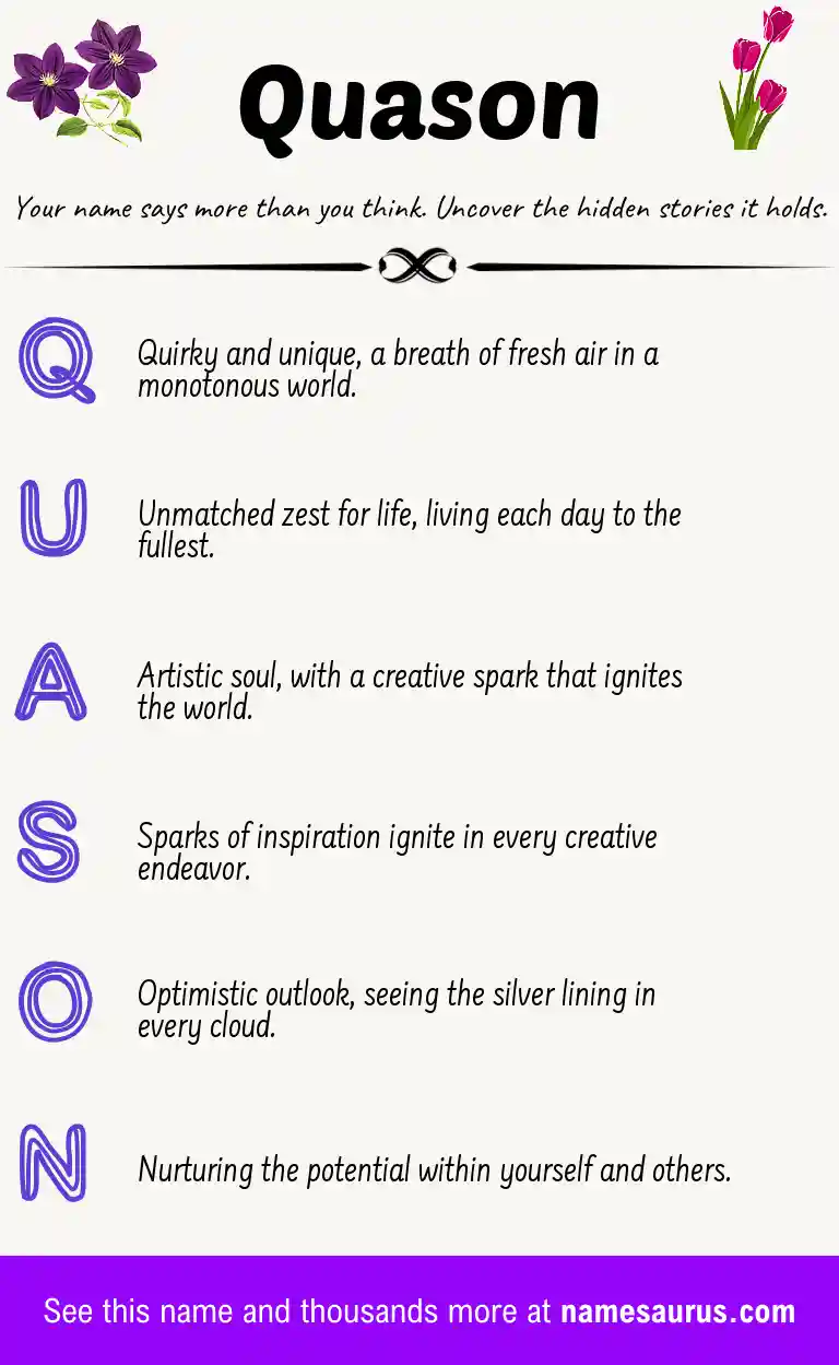 Acrostic poem about Quason.