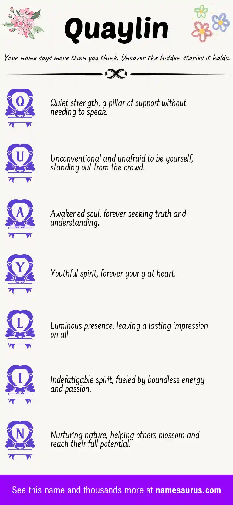 Acrostic poem about Quaylin.