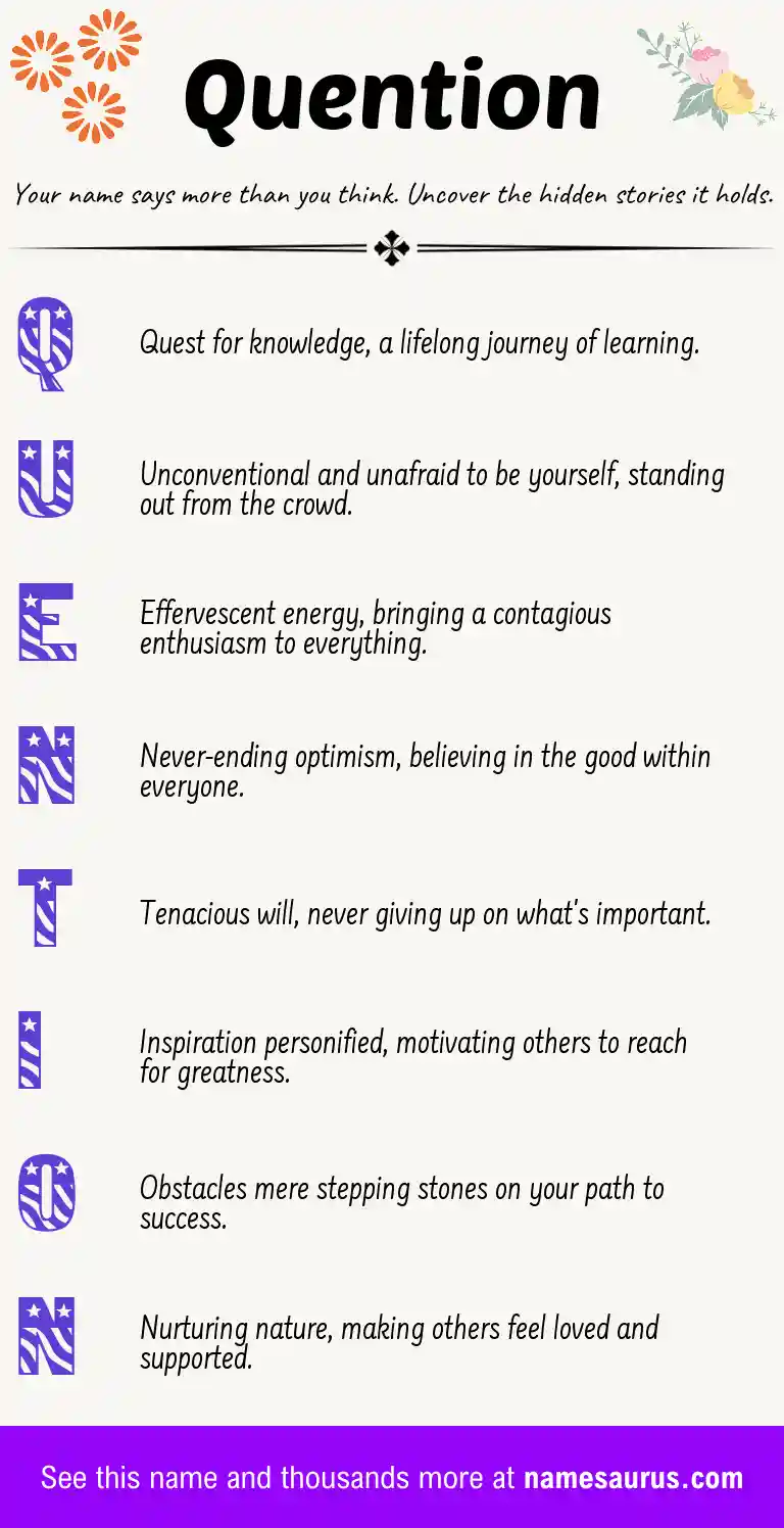 Acrostic poem about Quention.