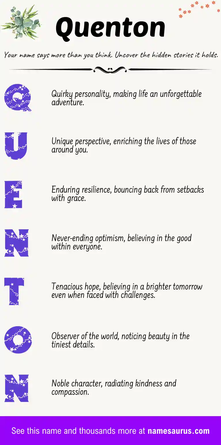 Acrostic poem about Quenton.
