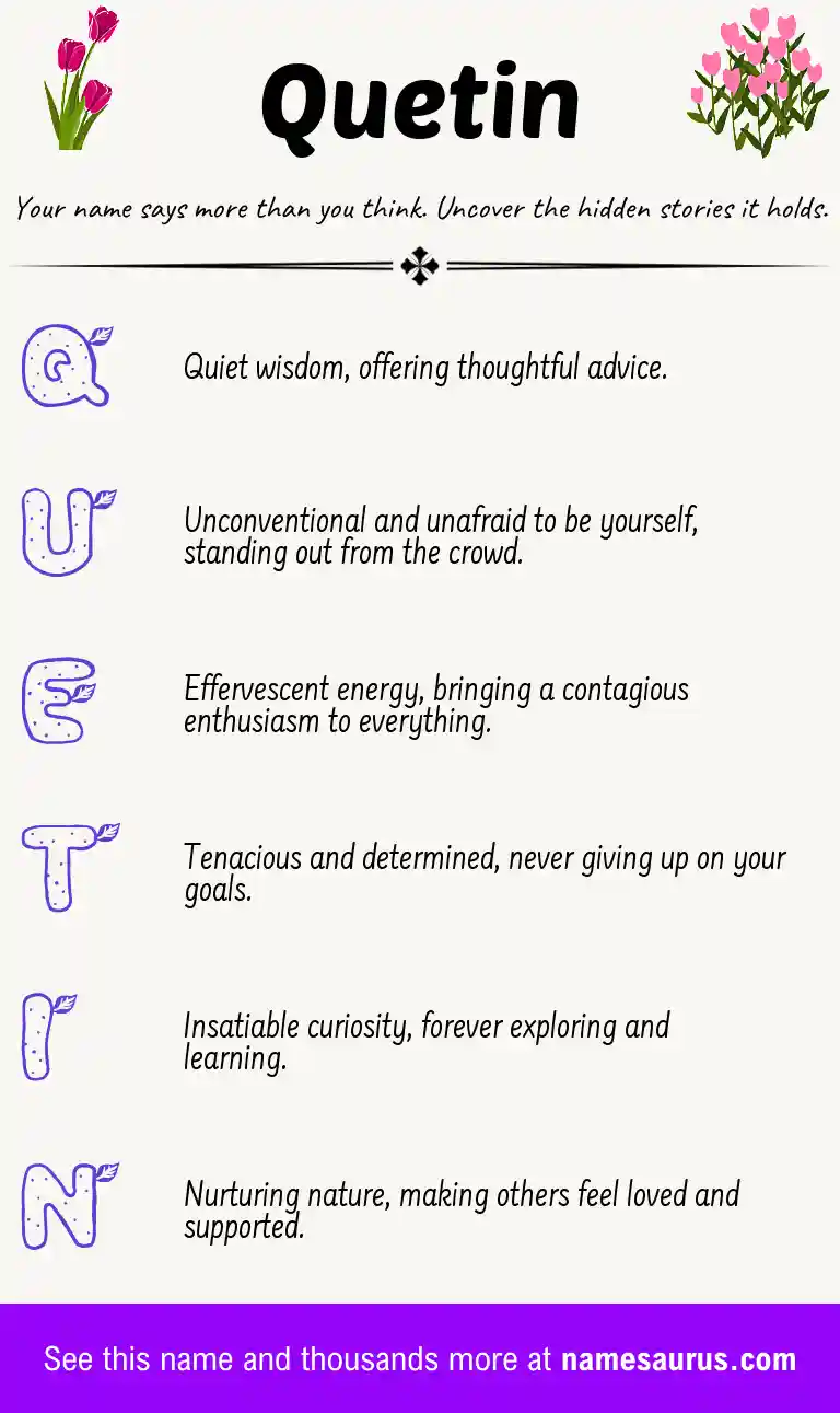 Acrostic poem about Quetin.