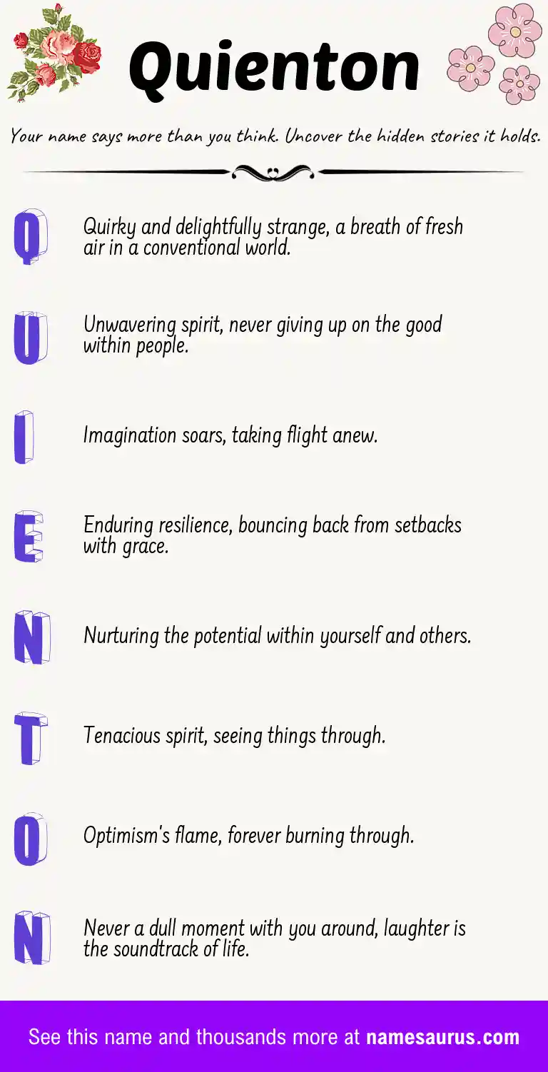 Acrostic poem about Quienton.