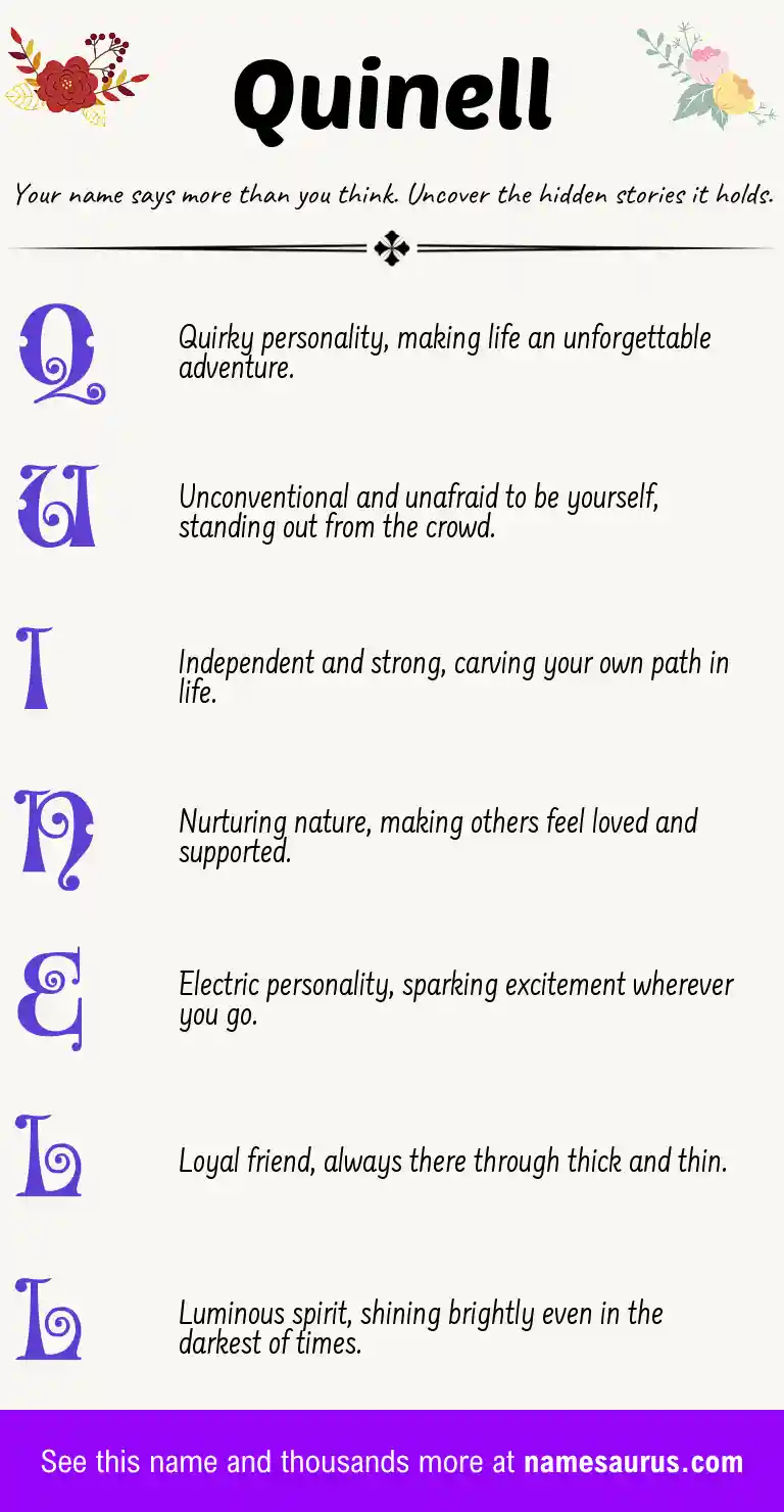 Acrostic poem about Quinell.