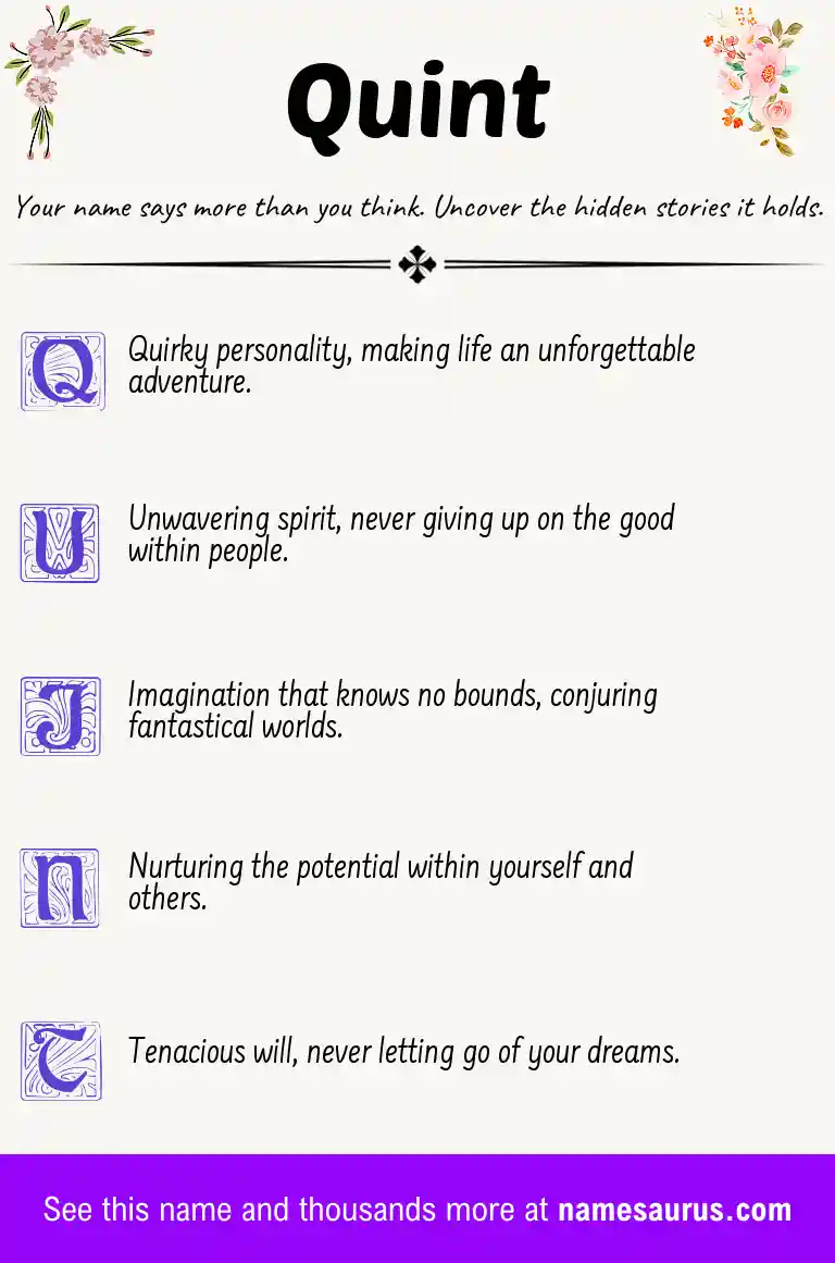 Acrostic poem about Quint.