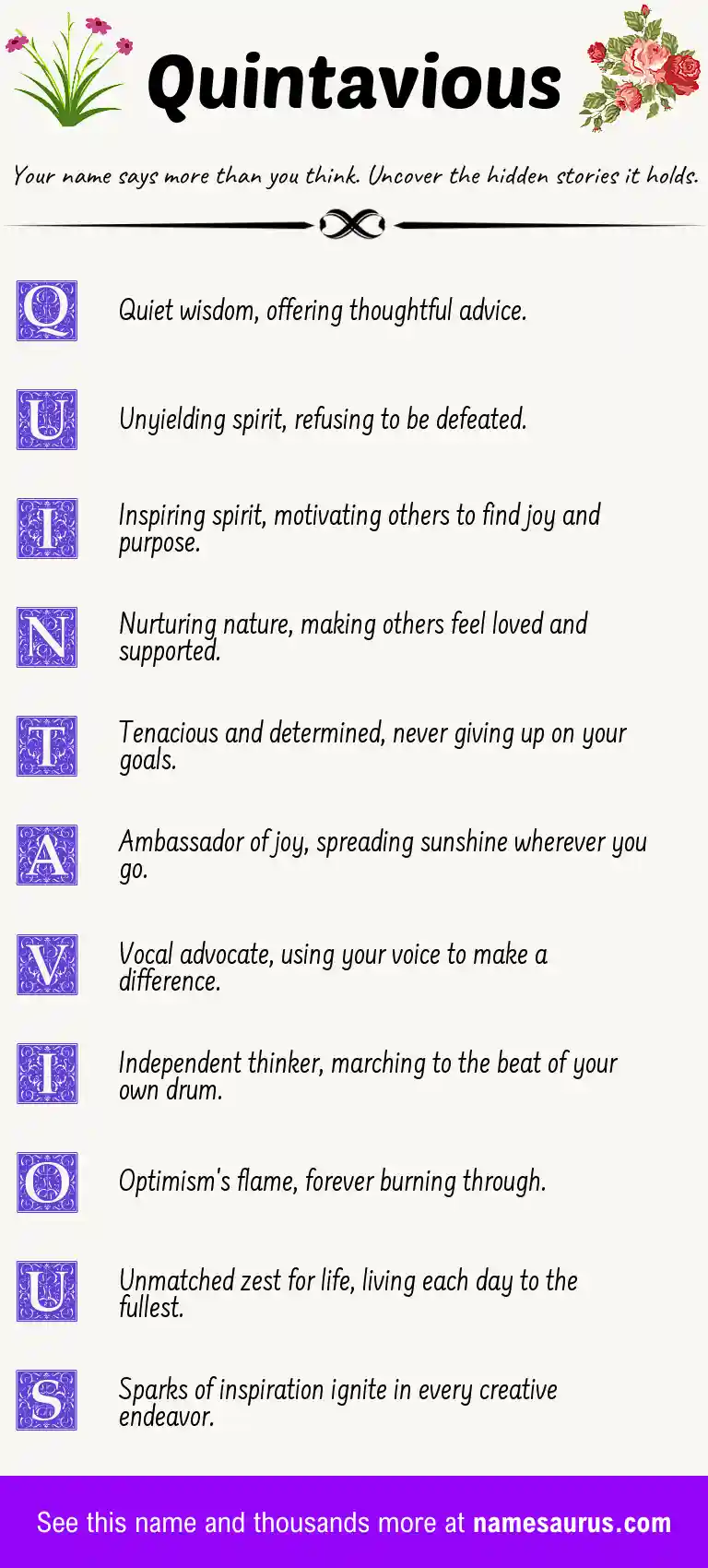 Acrostic poem about Quintavious.