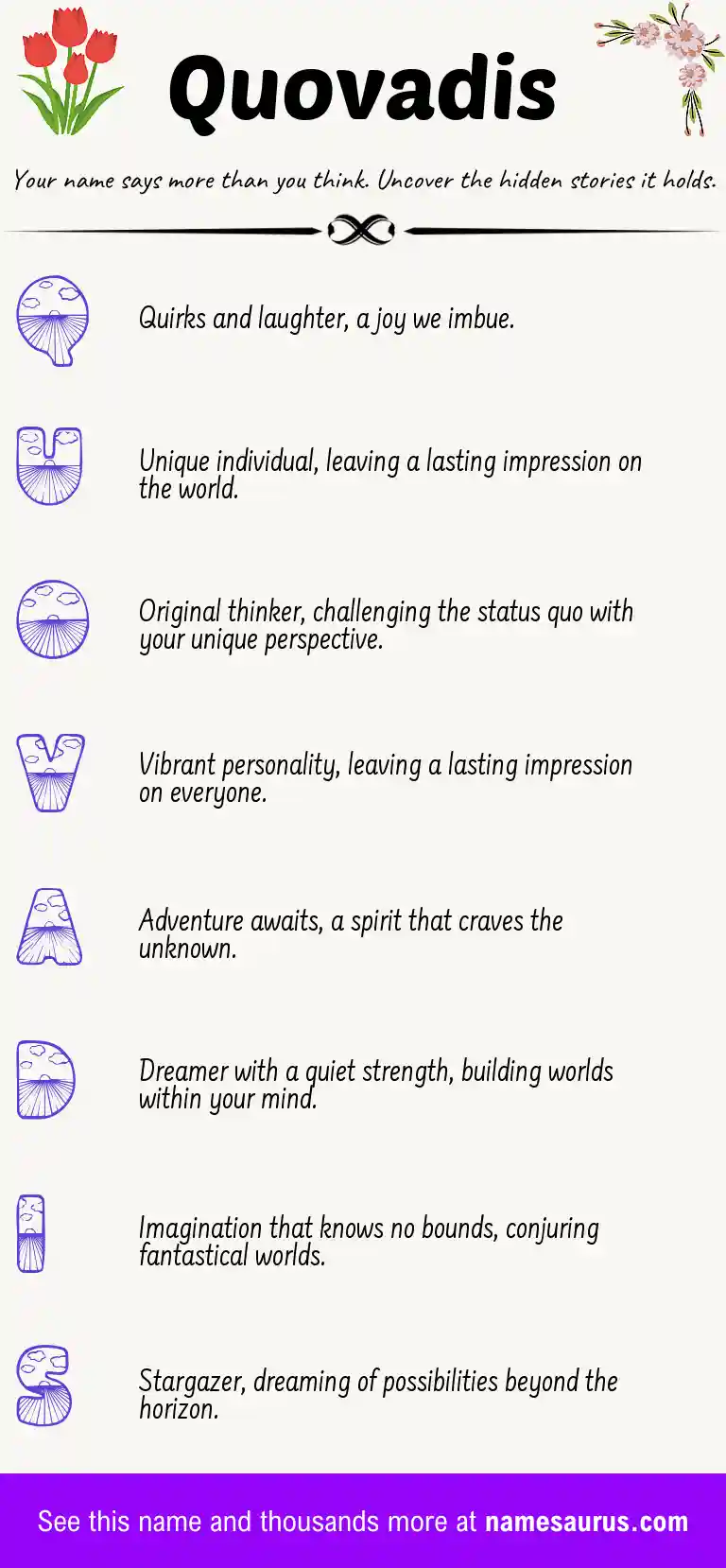 Acrostic poem about Quovadis.