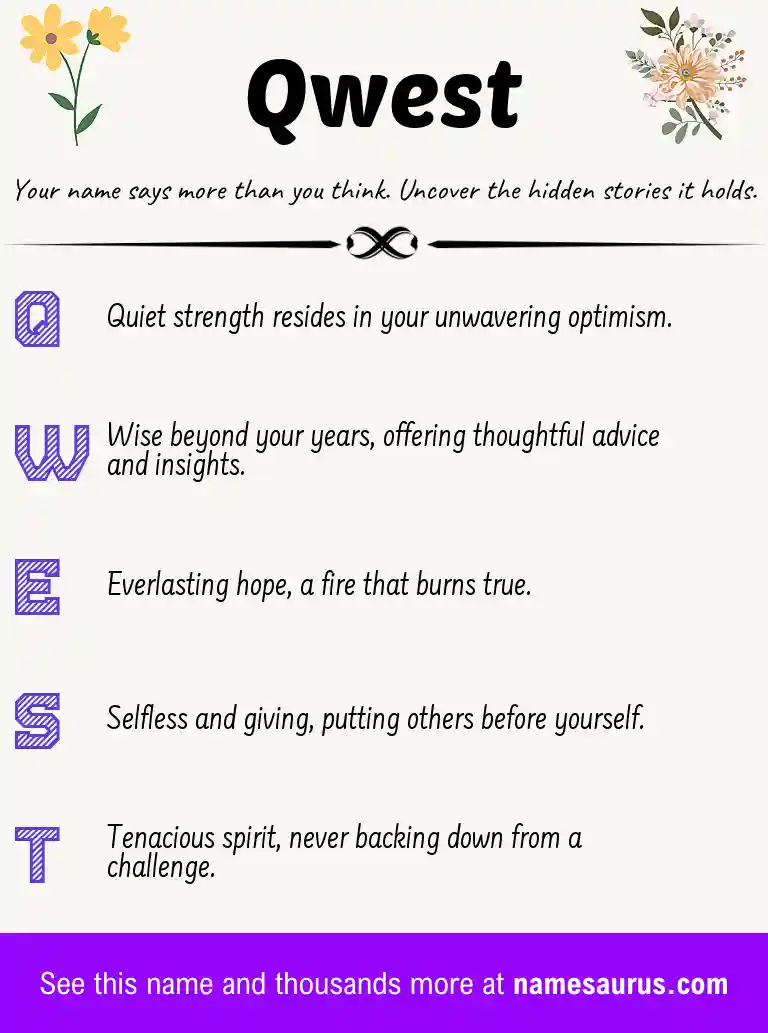 Acrostic poem about Qwest.