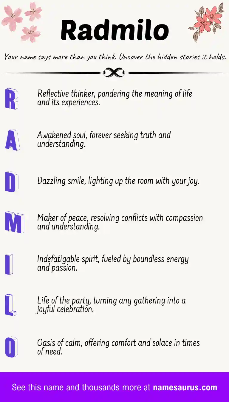 Acrostic poem about Radmilo.