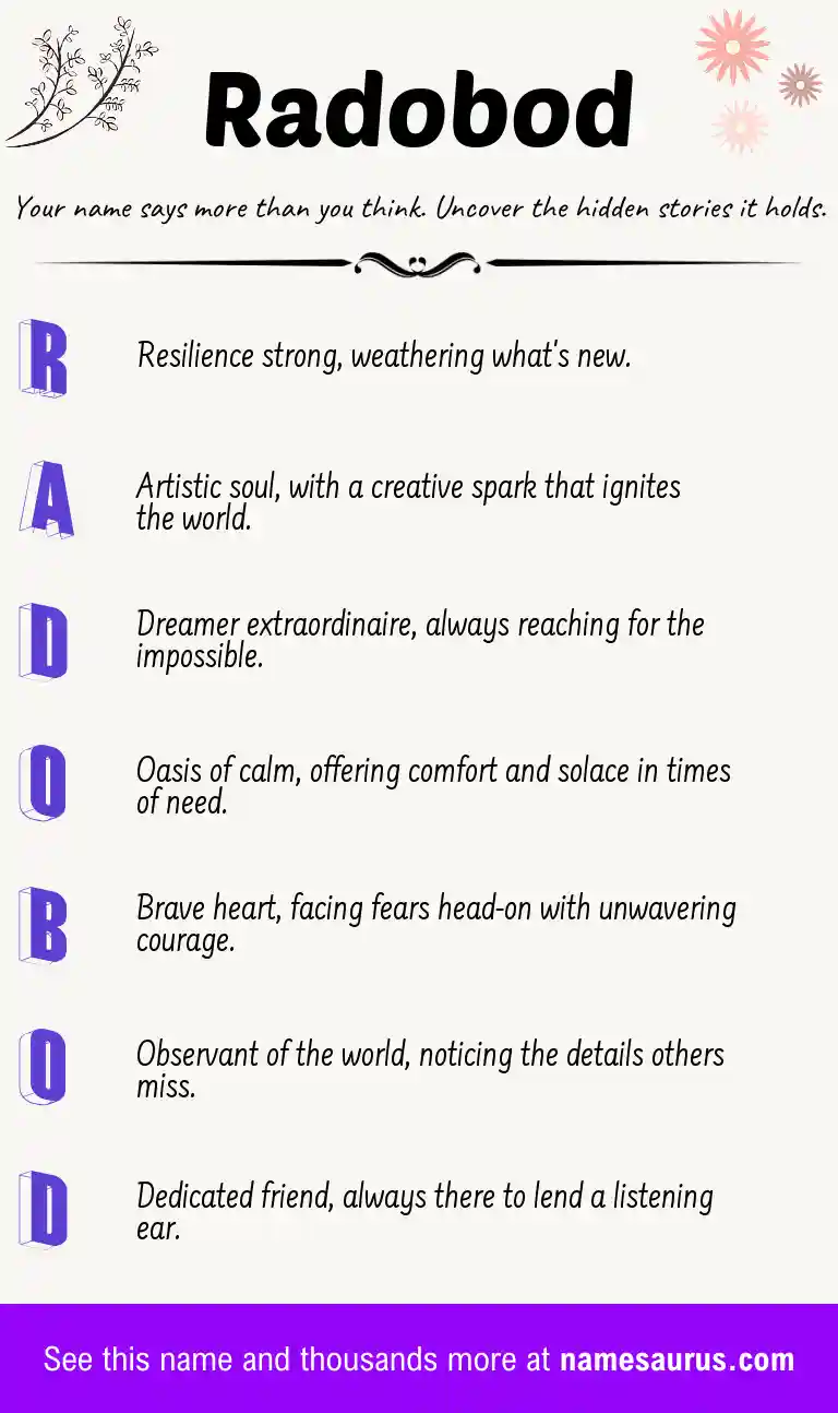 Acrostic poem about Radobod.