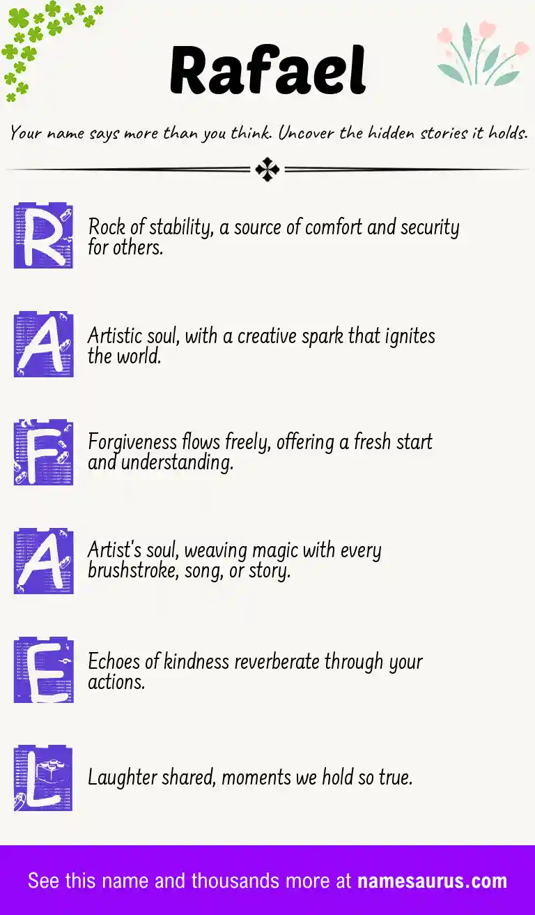 Acrostic poem about Rafael.