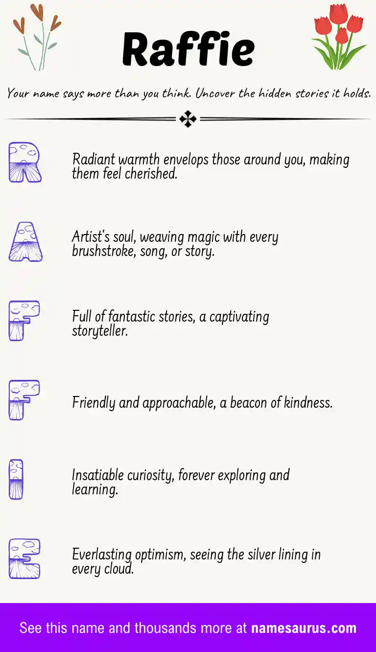 Acrostic poem about Raffie.