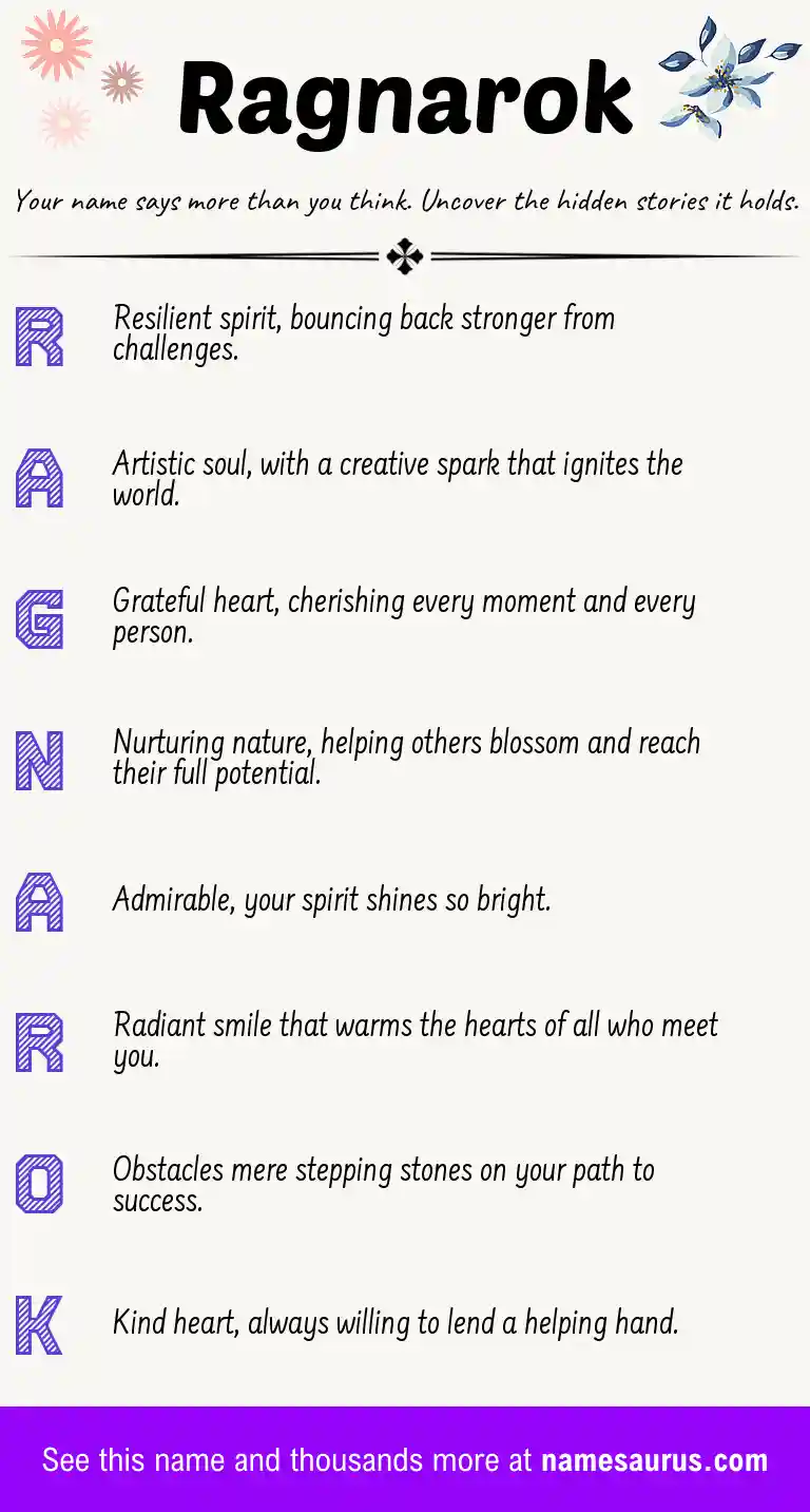 Acrostic poem about Ragnarok.