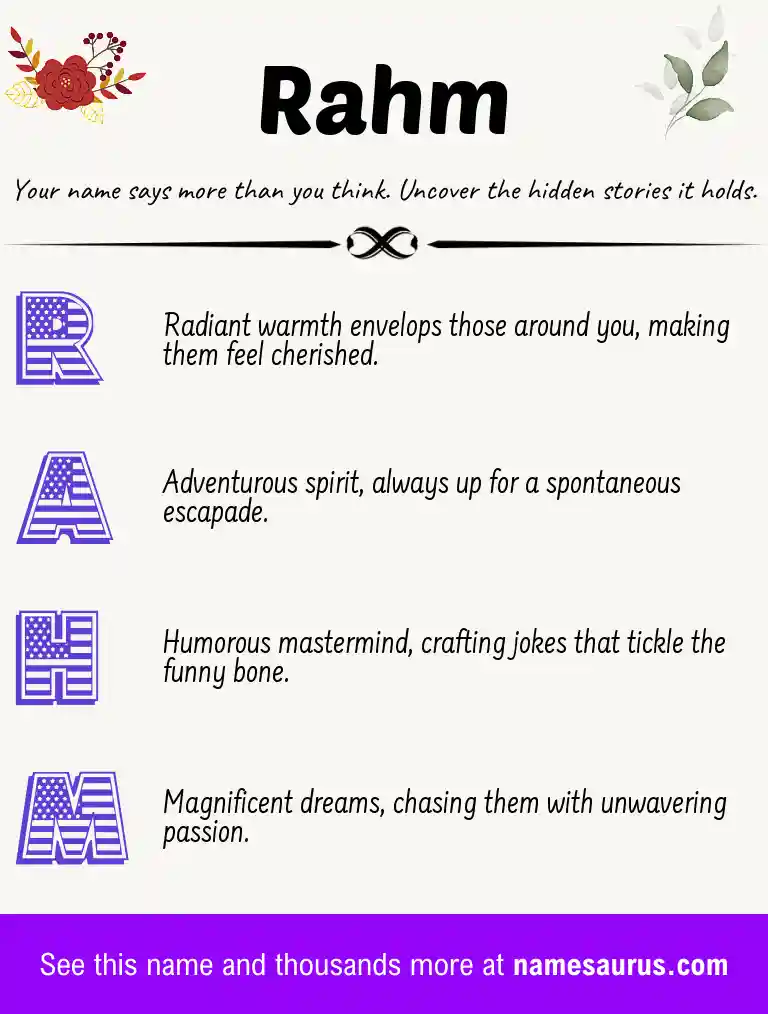 Acrostic poem about Rahm.