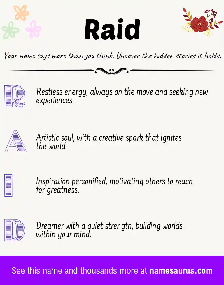 Acrostic poem about Raid.