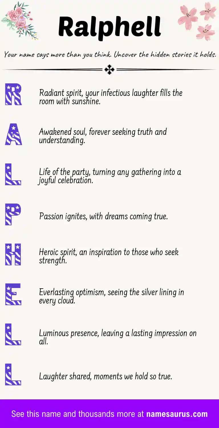 Acrostic poem about Ralphell.