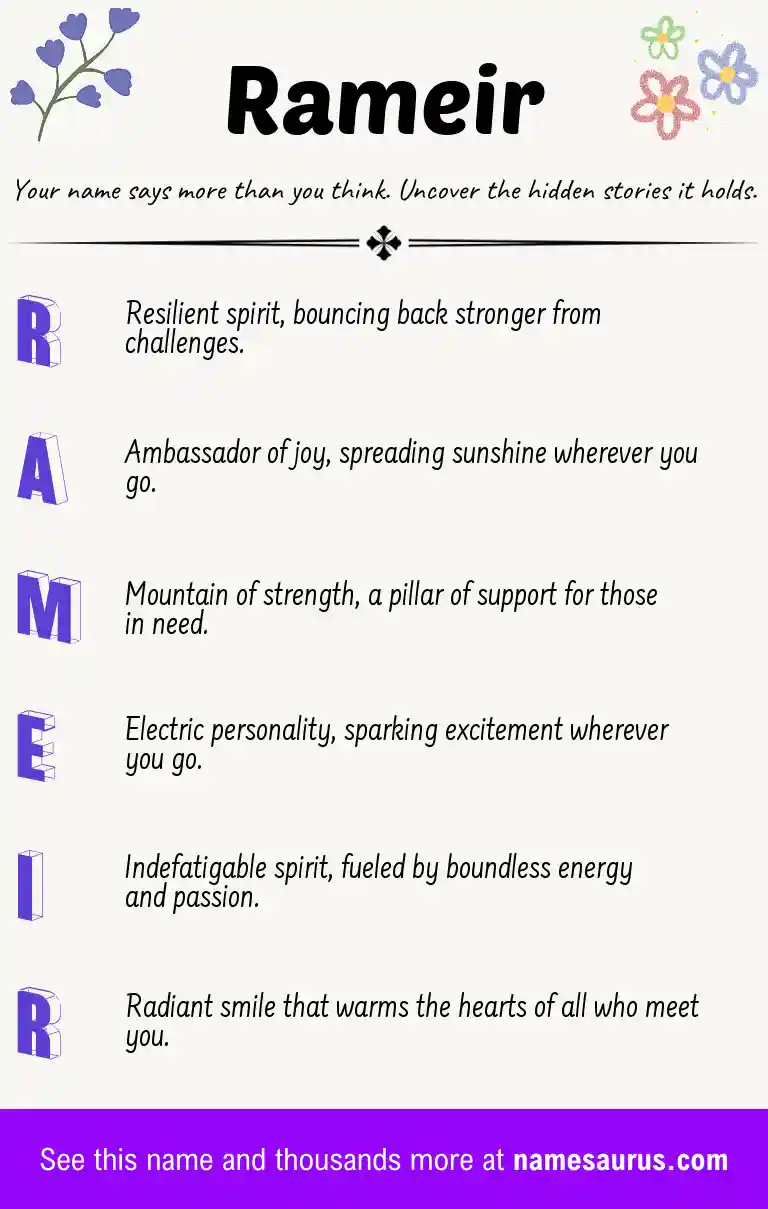 Acrostic poem about Rameir.