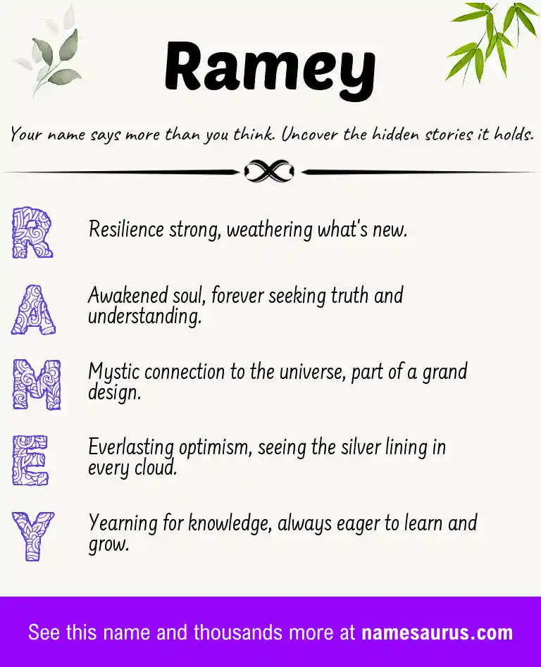 Acrostic poem about Ramey.