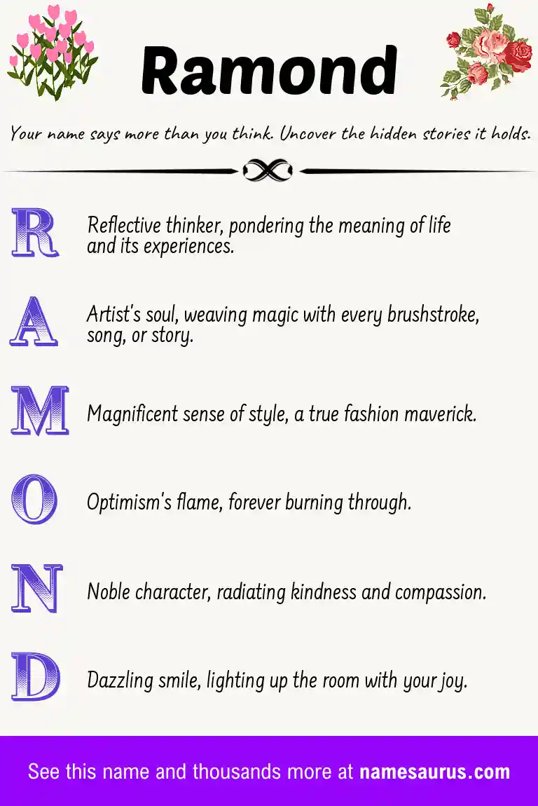 Acrostic poem about Ramond.